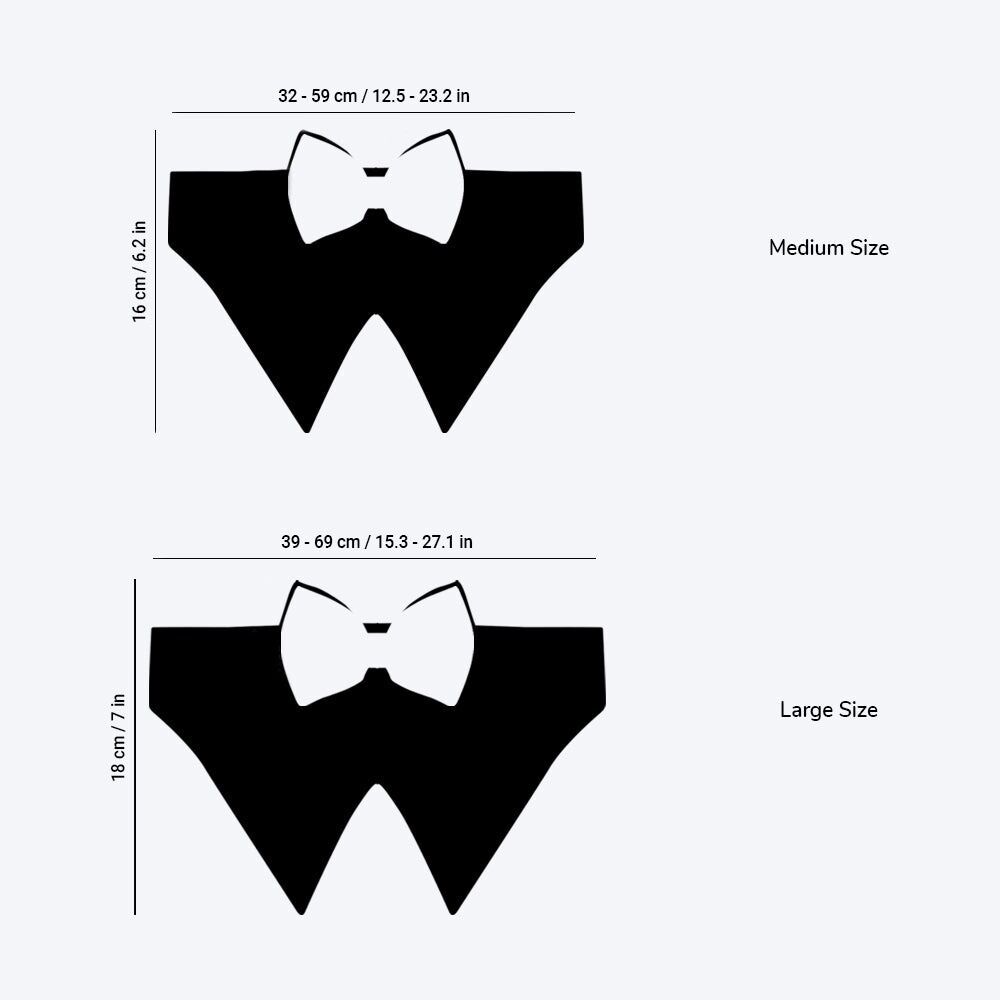 HUFT Tuxedo Dog Bandana - Black - Image 2